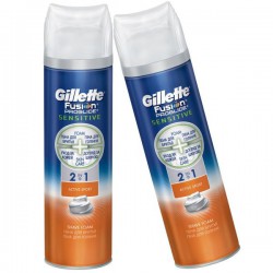 Пена для бритья, Gillette (Жиллет) 250 мл 2 в 1 фьюжн проглайд сенситив актив спорт