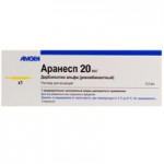 Аранесп, раствор для инъекций 60 мкг 0.3 мл 1 шт шприцы