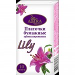 Платочки бумажные, AMRA (Амра) 10 шт лилия